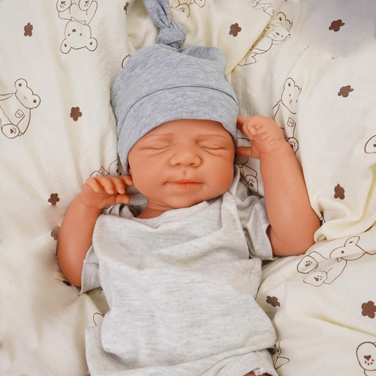 KUICEO Full Silicone Reborn Baby Dolls-20 Inch Realistic Newborn Anatomically Correct Boy with Realistic Blood Vessels and Skin，Silicone Full Body Lifelike Baby,Great Gift for Children,with Gift Box
