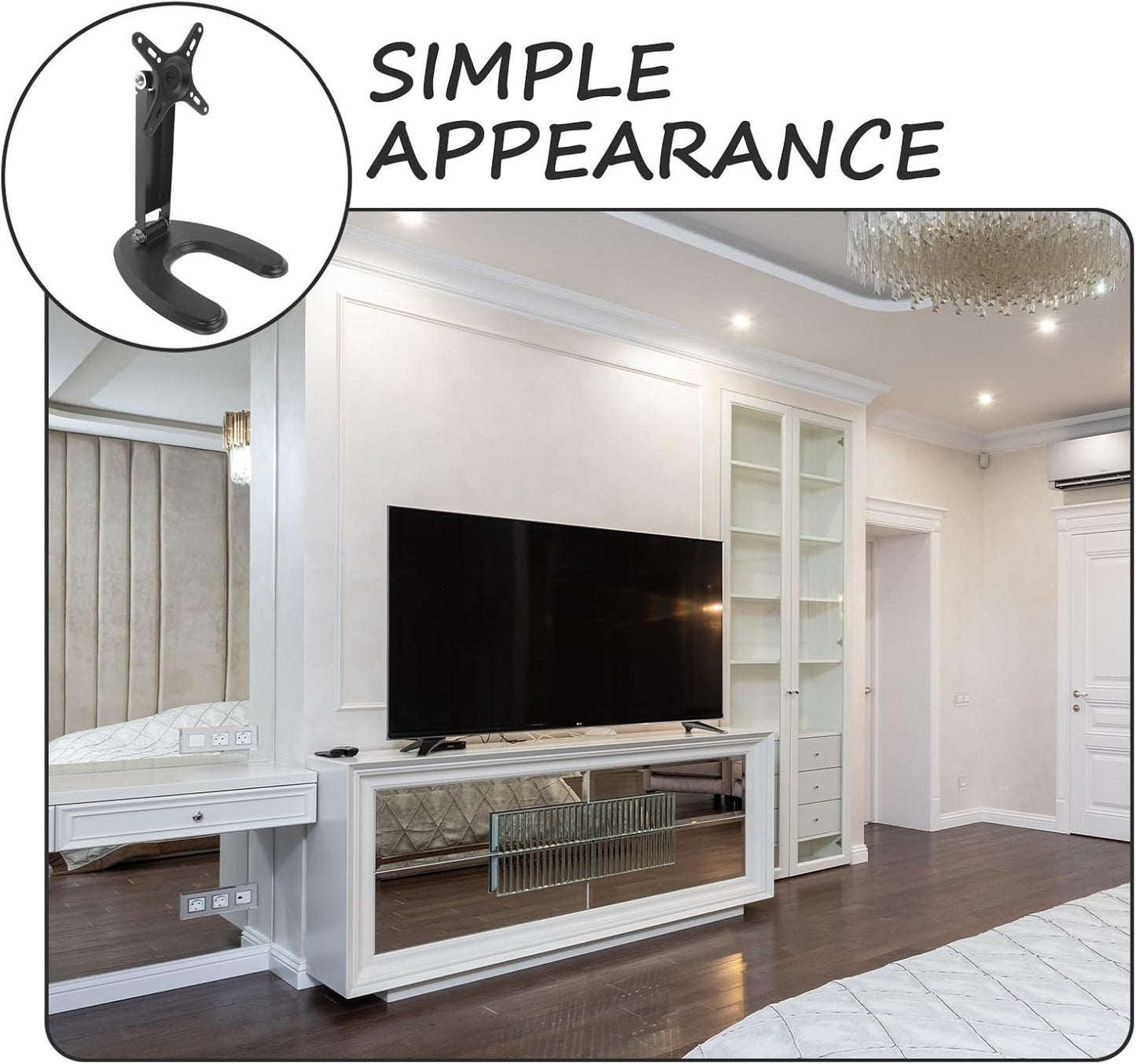 SEWACC 14-27 Inch Universal Tv Stand Base for LCD Tvs No-Drill Tabletop Support for Flat Screen Displays
