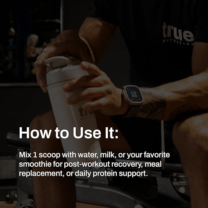 True Nutrition - Unflavored Whey Protein Isolate Cold-Filtration -100% Whey Protein Powder - 27g Protein per Serving - Mixes Easily and Tastes Great - Third Party Tested -Unflavored/Unsweetened - 1lb