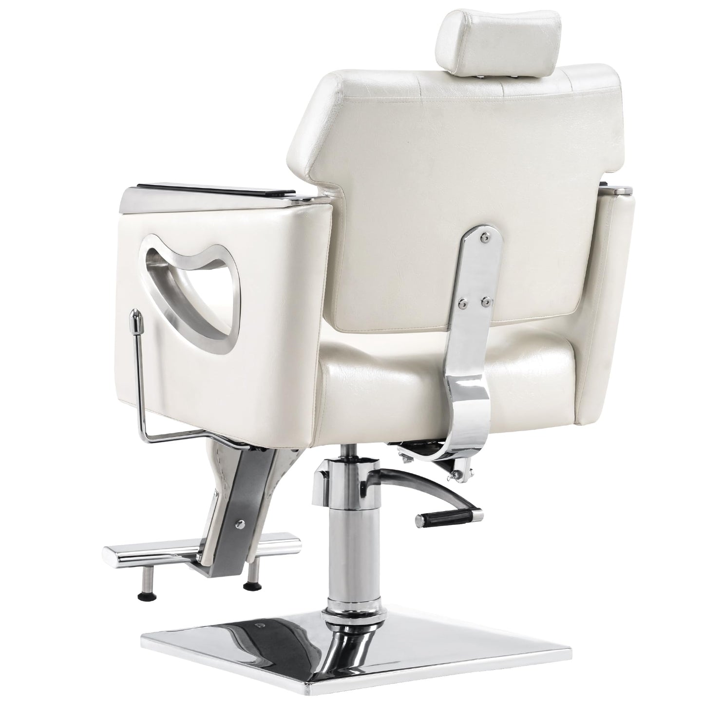 BarberPub Barber Chair Reclining Salon Chair for Hair Stylist, Antique Hair Spa Salon Styling Beauty Equipment 8132(Champagne)