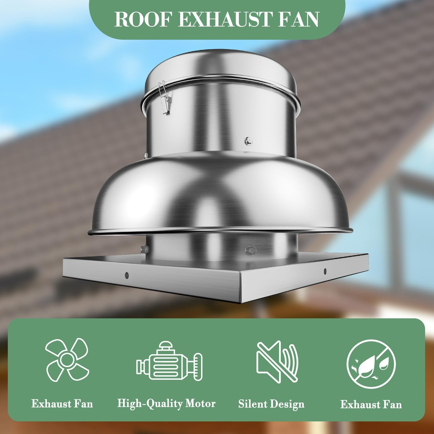 1400CFM Upblast Roof Exhaust Fan - Powerful, Quiet & Weather-Resistant Ventilation for Commercial Spaces