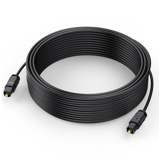 35 PS4 Optical Audio Cable feet, Digital Audio Optical Cable Ultra-Thin Cord, Toslink SPDIF Fiber Optic Cable
