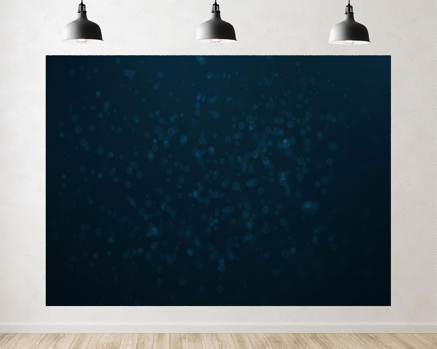TryKid 6x6ft Dark Blue Bokeh Backdrop Deep Teal Sparkling Dots Mysterious Underwater Photography Background Ocean