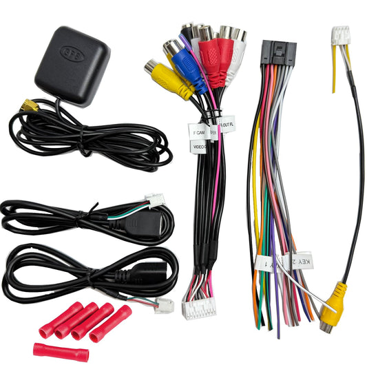 16-Pin Kit(6PCS) 10-Pin/20-Pin 4-Pin/6-Pin Aftermarket Radio Backup Camera RCA Harness Adapter, Car Stereo Wiring