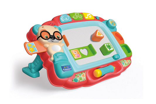 Clementoni 61338 Baby Interactive Magnetic Easel for Toddlers-Ages 18 Months Plus, Multicoloured
