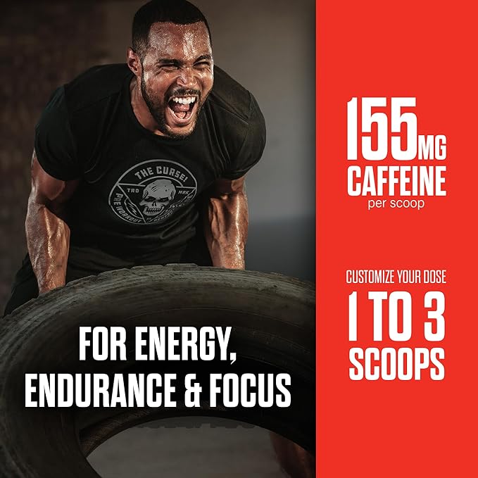JNX SPORTS The Curse! Pre Workout Powder for Men & Women, Caffeine, Beta-Alanine, Creatine, L-Citrulline, 50 Servings, Pineapple Flavor ??Boost Energy, Strength & Focus