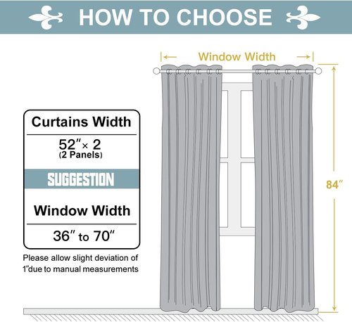 ChrisDowa Grommet Blackout Curtains - Thermal Insulated Room Darkening Panels (Beige, 52W x 84L)