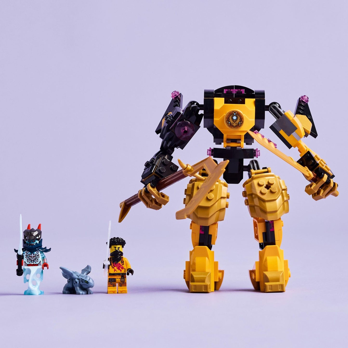 LEGO NINJAGO Arin’s Spinjitzu Battle Mech Building Toy - Ninja Building Set for Kids, Ages 7+ - with Arin, Baby Ryu, & Villain Minifigures - Gift Idea for Boys, Girls, & Dragons Rising Fans - 71839