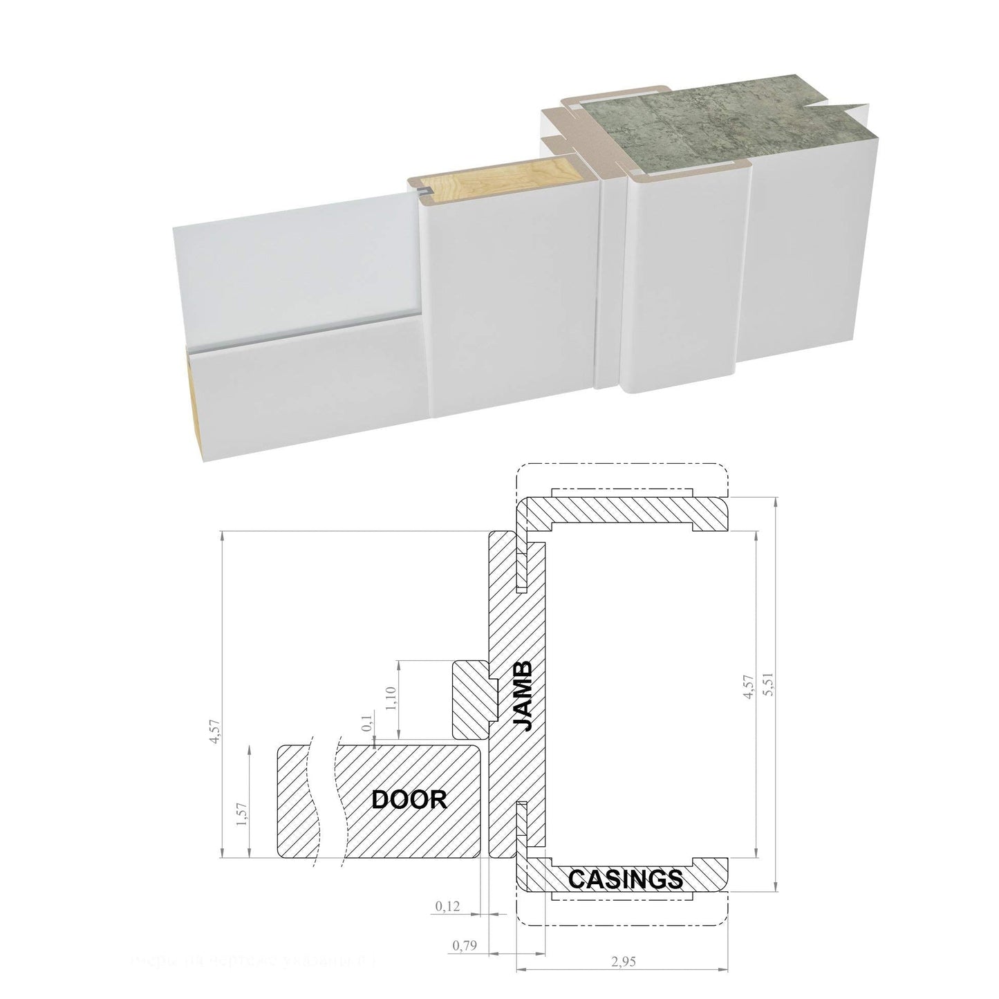 SARTODOORS Pantry Kitchen Lite Door 24 x 80 inches with Hardware | Lucia 22 Matte White with Frosted Opaque Glass | Single Panel Frame Trims | Bathroom Bedroom Sturdy Doors