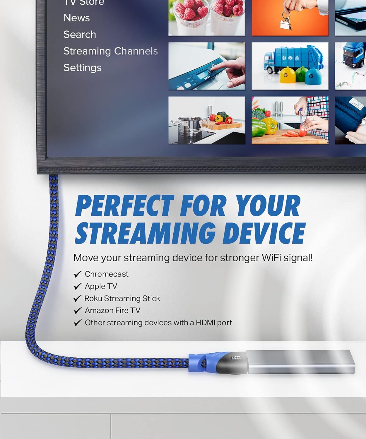 10ft 4K 10 Ultra Clarity Cables HDMI Extension Cable - Male to Female Extender - Feet