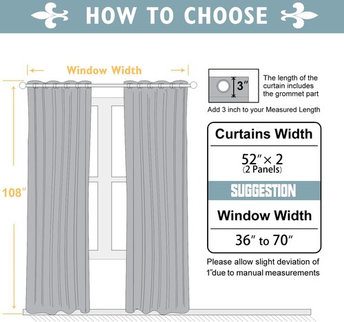 ChrisDowa Blackout Curtains - Thermal Insulated Room Darkening Panels, 108 Inches Long, Cappuccino (Set of 2)
