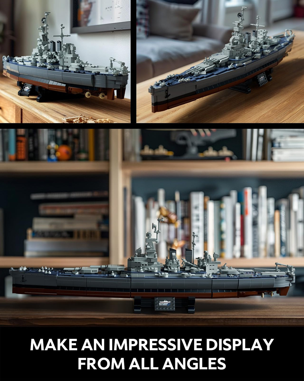 Nifeliz North Battleship, Military Building Set for Adults, Collectible Army Model to Build and Display, Gift Ideal for Military Enthusiasts (NF10280)