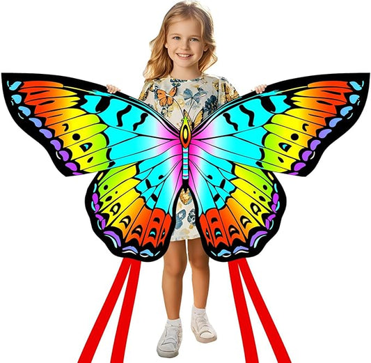 Butterfly Kites for Kids & Adults, Easy to Fly Design with Long Tail for Stability, for Kids Ages 4-8 & Beginners, Beach & Park Use | Family Outdoor Fun