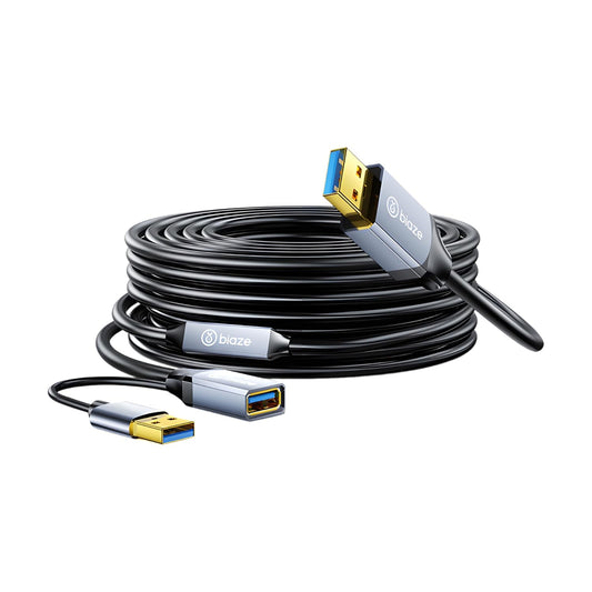 3.0 Drive(30ft) USB Extension Cable USB Extension Cord Type A Male to Female Cord Nylon Braided High Data Transfer