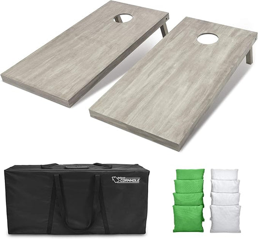GoSports 4 ft x 2 ft Regulation Size Wooden Cornhole Boards Set - Includes Carrying Case and Bean Bags (Choose Your Colors) Over 100 Color Combinations