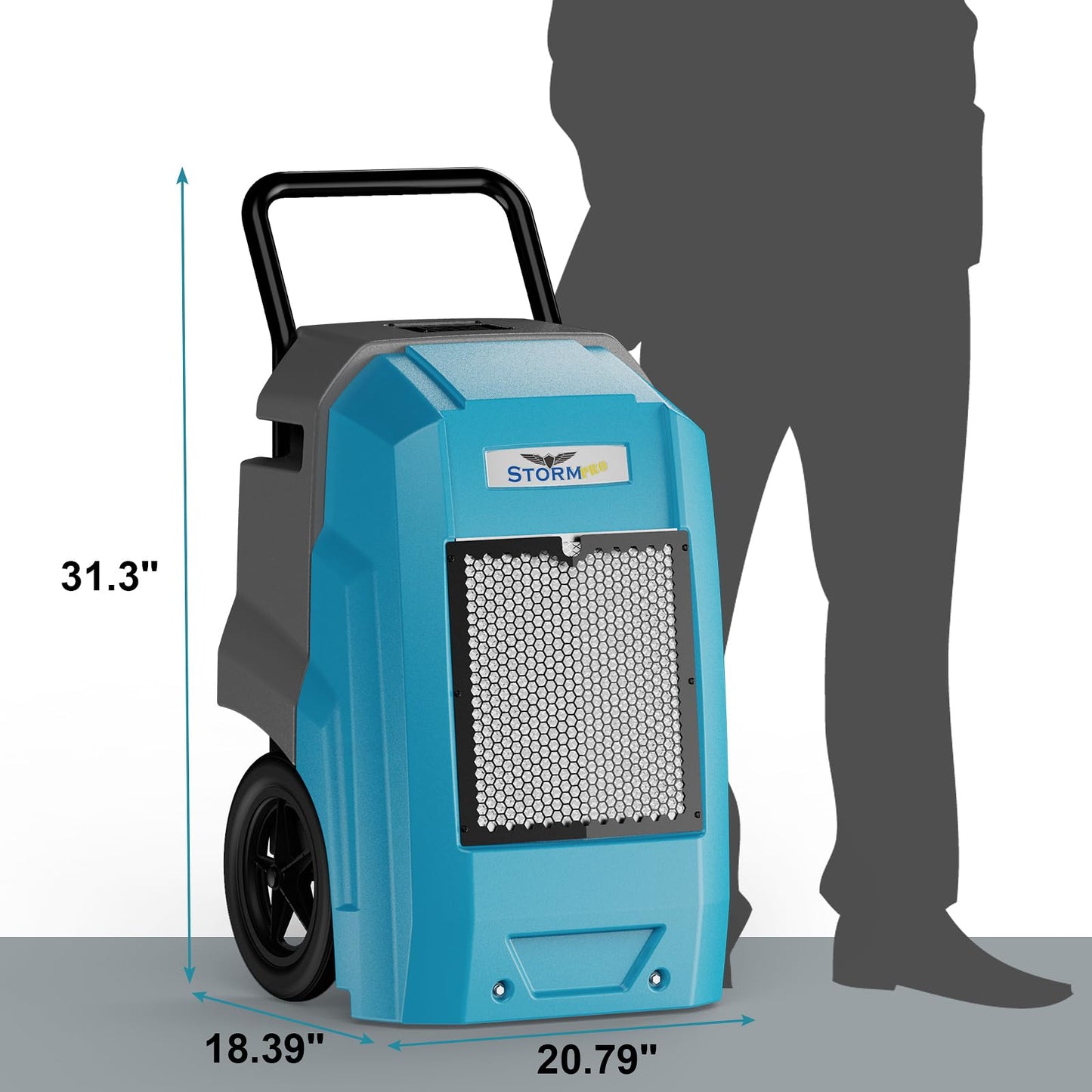 ALORAIR 180 Pints Smart WiFi LGR Commercial Dehumidifier with Pump Drain Hose, 2,300 Sq.Ft Dehumidifier Portable Industrial Dehu with Wheels for Water Damage Restore, Basements, Garages, and Job Sites