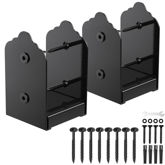 4x4 Post Base, 2Pcs Stainless Steel Adjustable Post Anchor Bracket (Internal 3.5 x 3.5), Adjustable Post Base for Pavilion Deck Porch Handrail Railing Support Decorative Anchor Plate