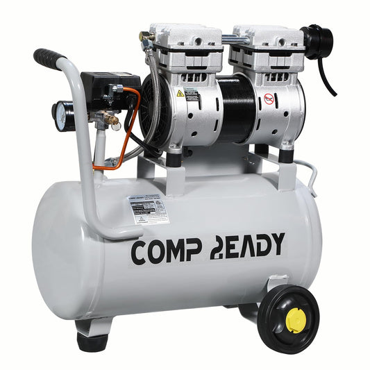 6 Gallon Portable Air Compressor 1HP 2.5 CFM@90PSI 60dB Ultra Quiet Oil Free Air Compressor Ideal for Tire Inflation Pneumatic Tool Spray Painting