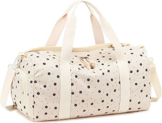 Duffle Bag for Gym Sports Women Girls Workout Travel Bag Weekender with Shoe Compartment and Wet Pocket
