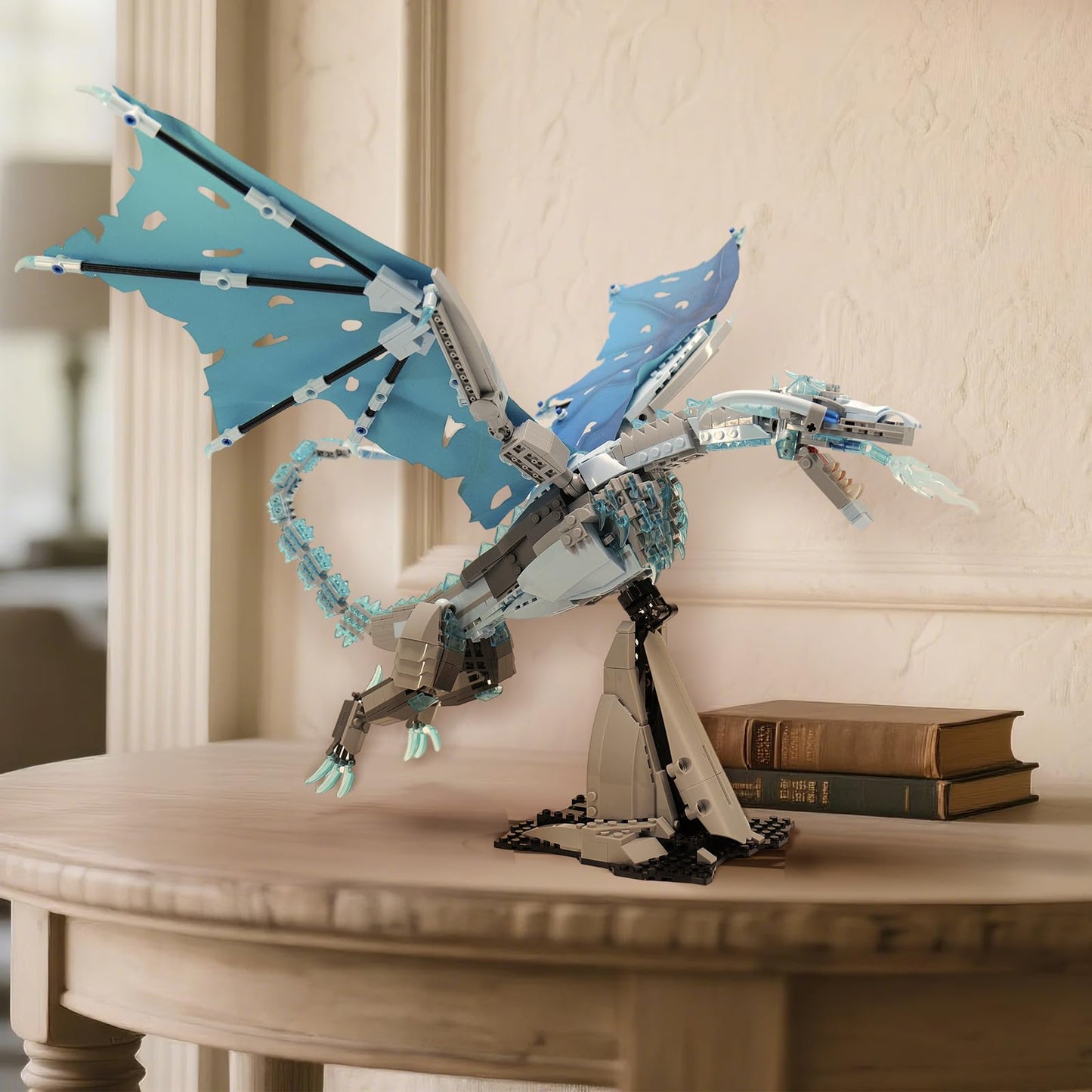 QFJ Ideas Ice Dragon Building Set，Compatible with Mainstream Brands Adults Collectible MOC Dragon Model STEM Toy for GOT Fans Home Decor,Creative Gift for Kids Boys & Girls 8-16 (1019 PCS)