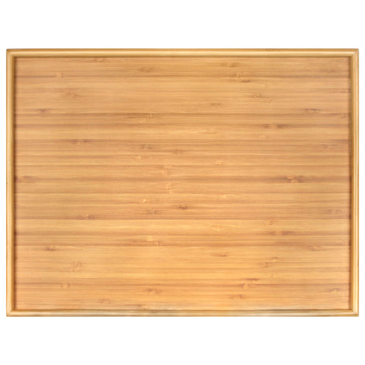 BambooMN Organic Bamboo Serving Tray, Vanity, Appetizers, Snacks, Desserts, Charcuterie Boards, 17"x13"x0.75" - 30 Trays