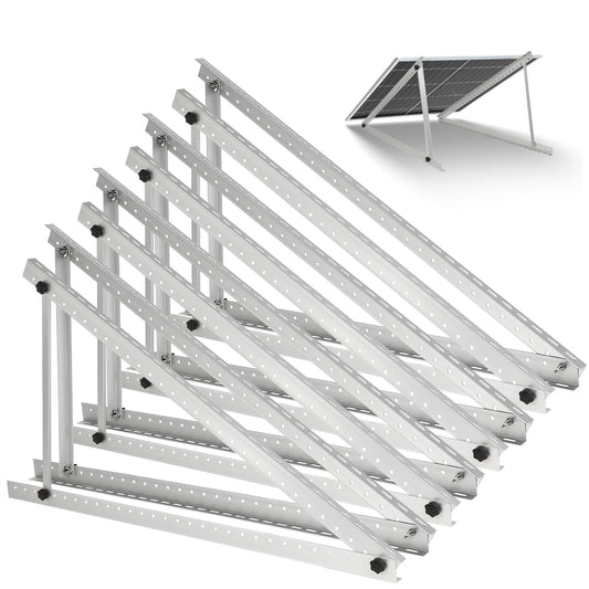 45inch Solar Panel Mounting Brackets, 4 Sets Solar Panel Mounting Kit for 100-400 Watts Solar Panel, 0 to 90° Adjustable Solar Panel Mounting Rails, Lightweight Aluminum Solar Panel Stand