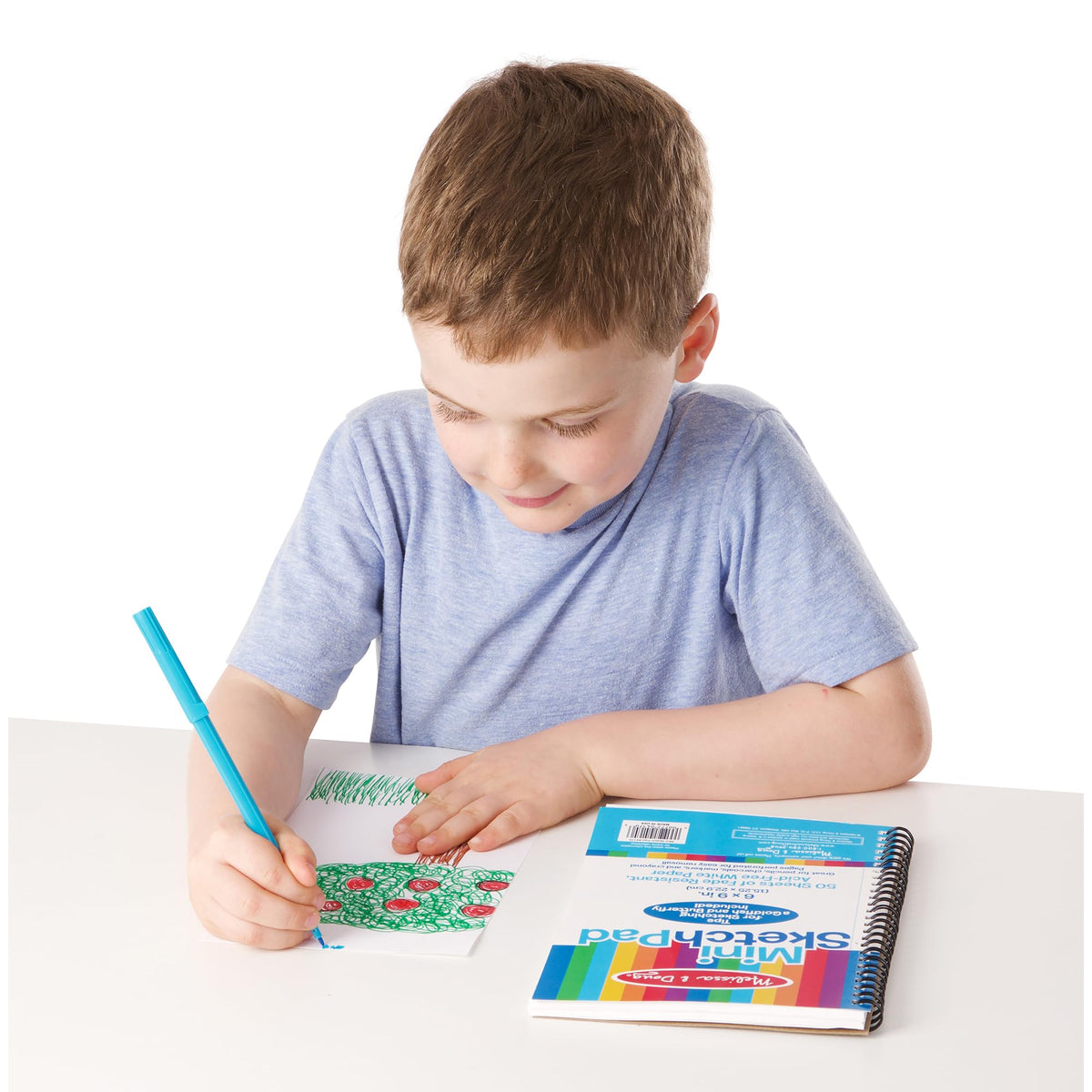 Melissa & Doug Mini-Sketch Spiral-Bound Pad (6 x 9 inches) - 4-Pack Sketch Book for Kids, Kids Drawing Paper, Drawing and Coloring Pads