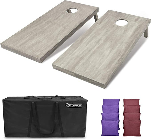 GoSports 4 ft x 2 ft Regulation Size Wooden Cornhole Boards Set - Includes Carrying Case and Bean Bags (Choose Your Colors) Over 100 Color Combinations