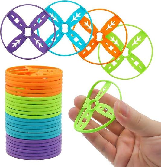Outside Toys for Kids Ages 4-8, 28 Pack Flying Discs Supplement Set - Compatible with Most Handheld and Foot-Powered Flying Disc Toys, Includes 4 Vibrant Colors, Must-Have for Flying Disc Enthusiasts