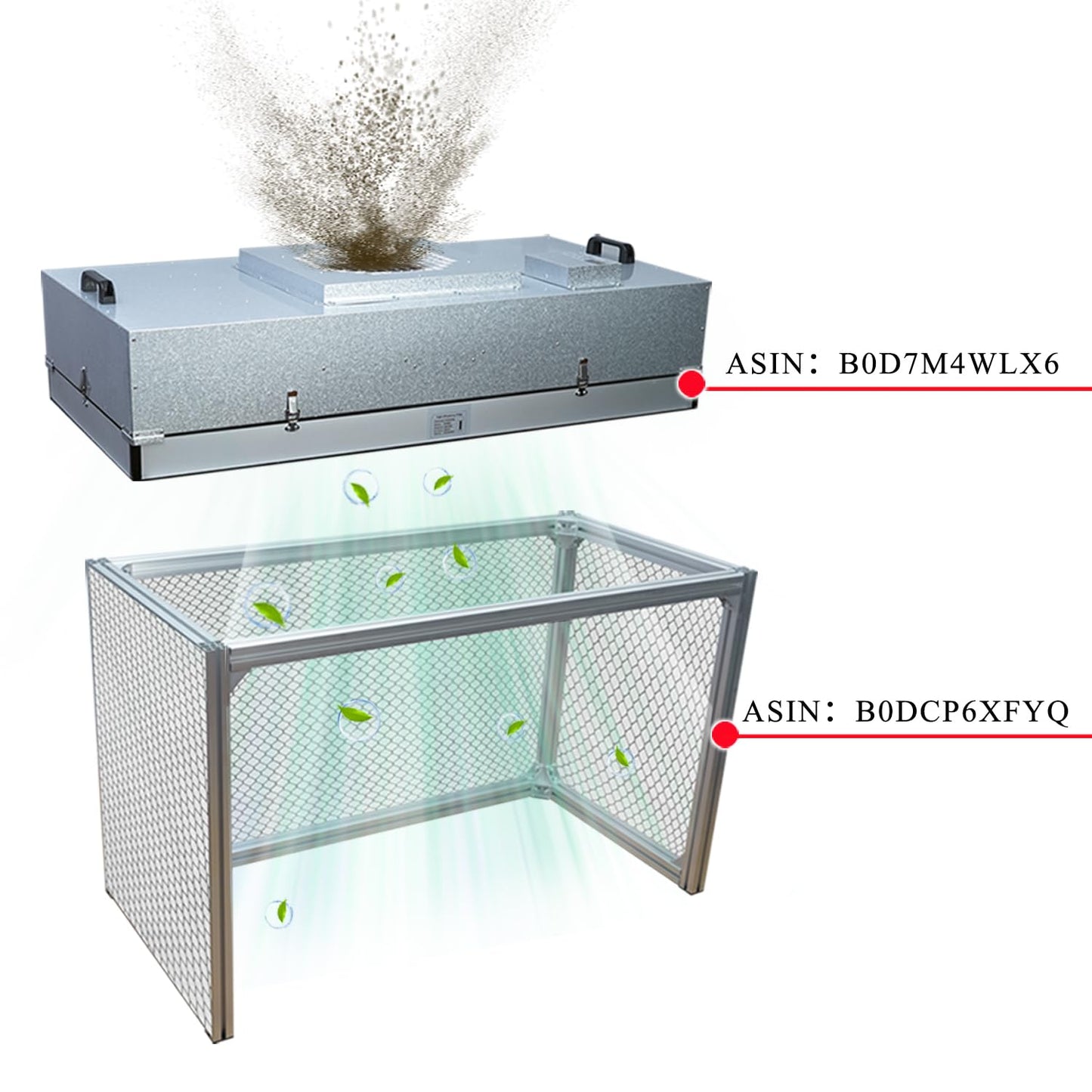 JJFFTAO，HEPA H14-Filter Laminar Flow Hood Updated FanFilter Unit（Include HEPA Filter）100/ISO Class 5 Cleanroom/Laboratory/Cleanroom/Mushroom Room, Laminar Air Flow Hood(46.2"x22.6"110V)