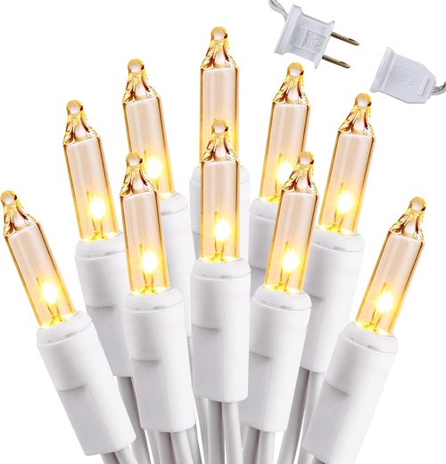 Brizled Clear Christmas Lights - 300 Count 69.6ft Connectable Indoor/Outdoor White String Lights