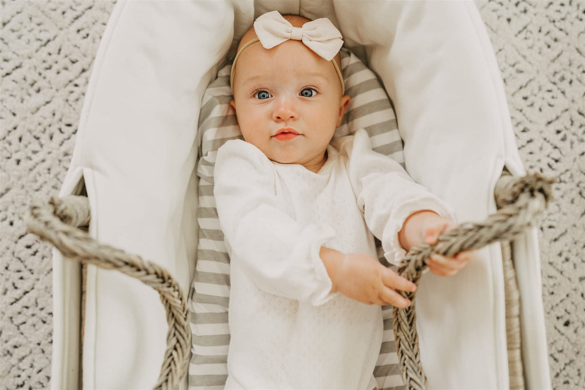 NODNAL CO. 3 Fitted Bassinet Sheets Gray Set Baby Girl/Boy - 100% OEKO-TEX Cotton Gender Neutral Chevron, Polka Dot, Stripe Universal Fit - Cradle/Moses Basket Hourglass, Oval Rectangle Mattress Sheet