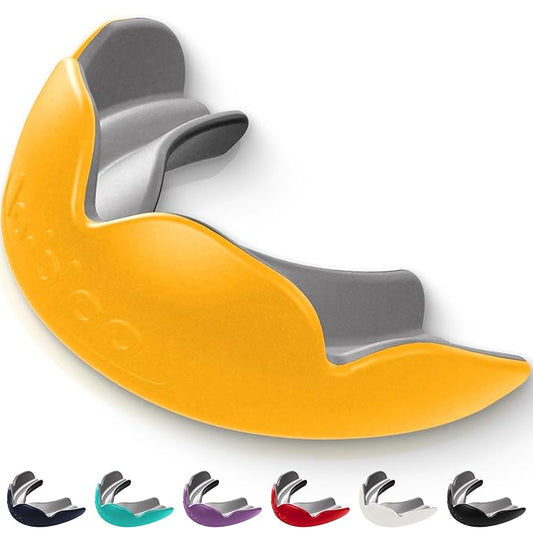 lobloo® PRO-FIT Sports Mouthguard ??Ultra Slim 1mm | Dentist-Level Protection | Precision Vacuum-Fit | Oxygen Performance | MMA, Boxing, Football, Basketball. (Large +14yrs, Orange)