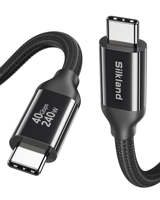 4 4 [5FT/1.5M], 40Gbps 8K/5K@60Hz, 240W 16, Silkland USB Cable for Thunderbolt Data Sync, Fast Charging, USB C
