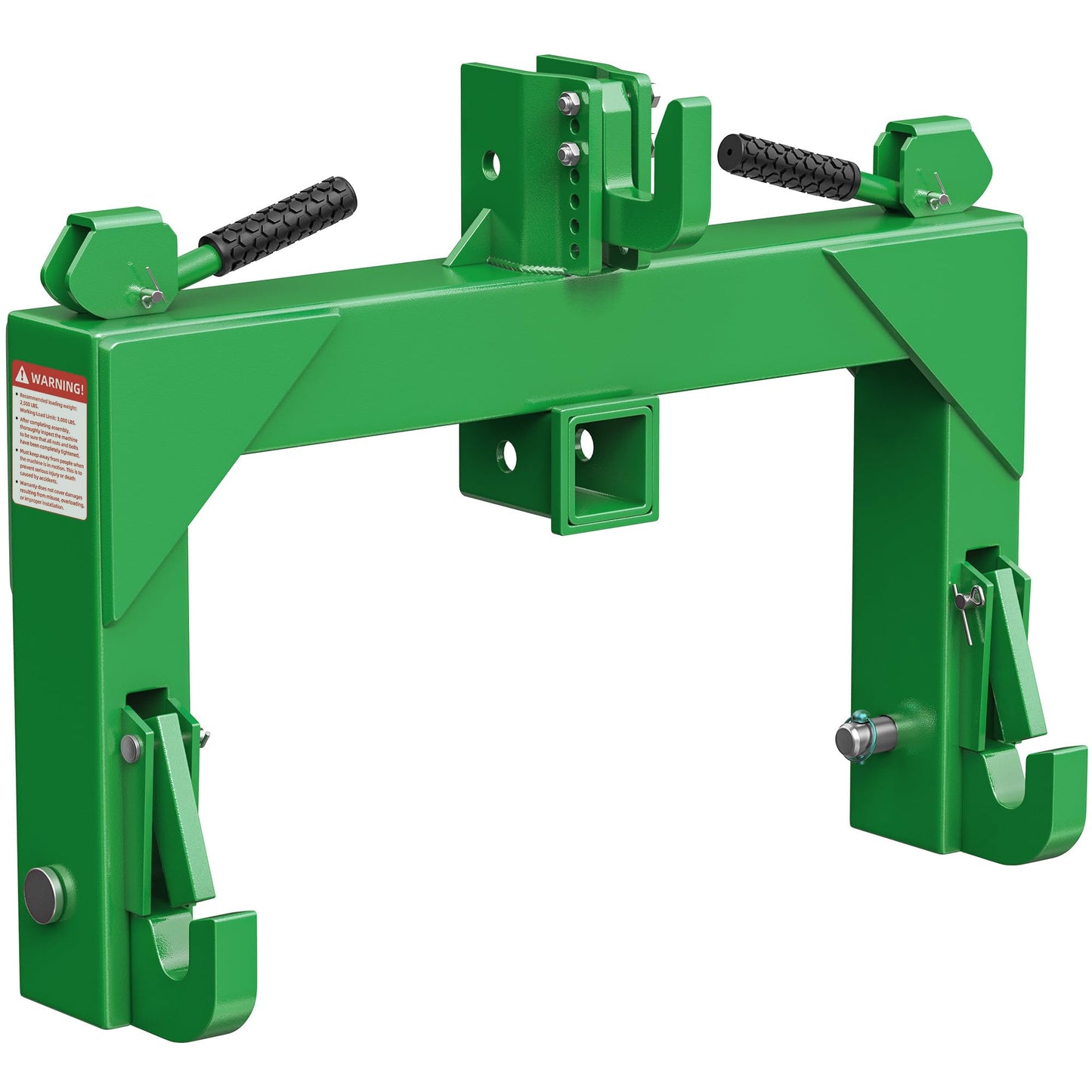 YITAMOTOR 3 Point Quick Hitch for Category 1 Tractor, 3000 lbs 3-Pt Attachment with 2" Receiver Trailer Hitch Adaptation with 5 Level Adjustable Bolt