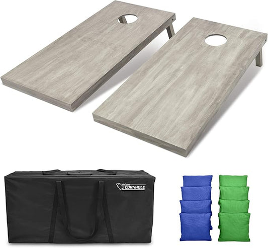 GoSports 4 ft x 2 ft Regulation Size Wooden Cornhole Boards Set - Includes Carrying Case and Bean Bags (Choose Your Colors) Over 100 Color Combinations