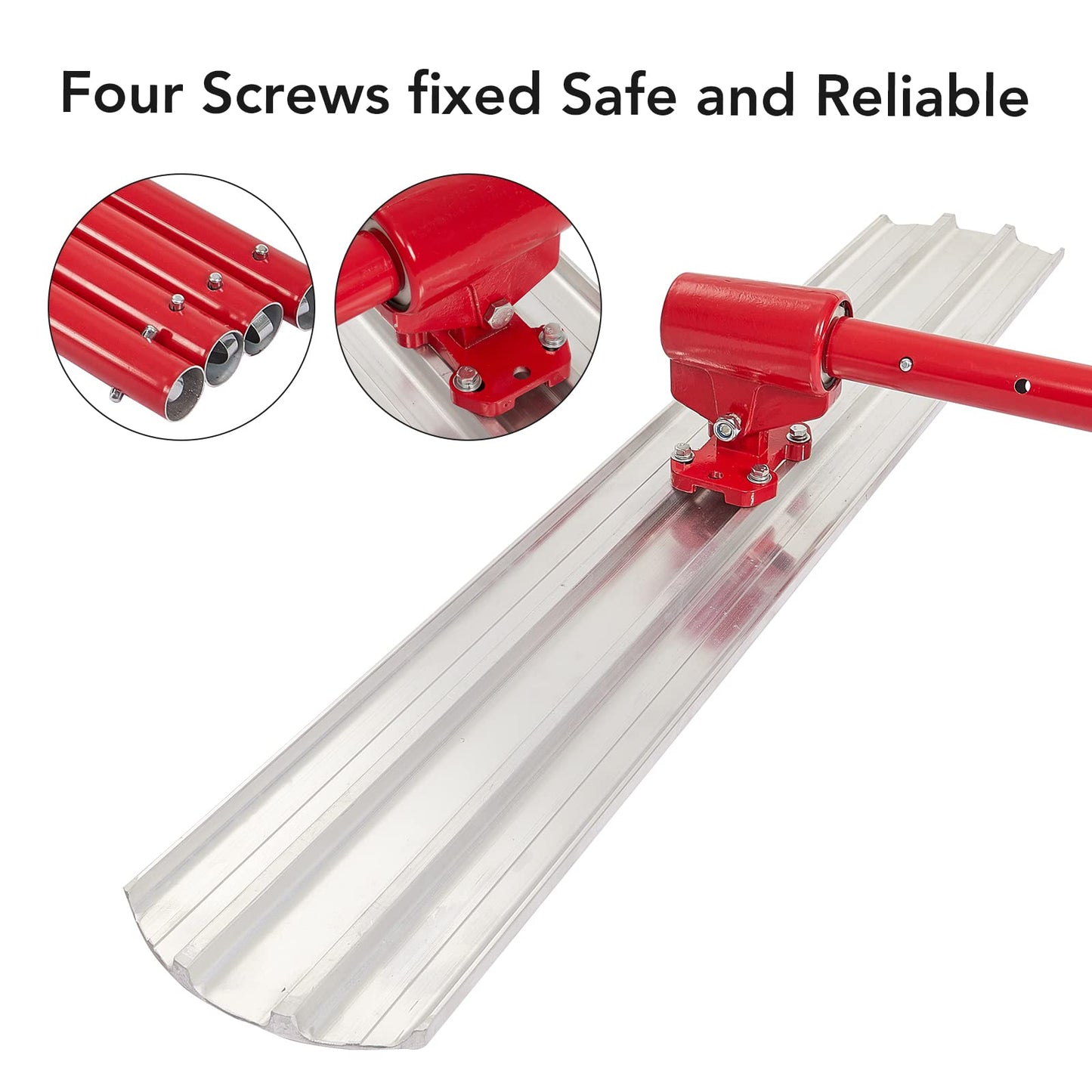 48"x 8" Aluminum Alloy Concrete Bull Float – Complete Concrete Finishing Tools Kit with Handle, Professional Cement Trowel for Cement Surface Smoothing