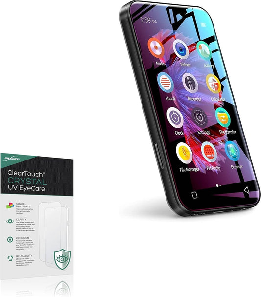 BoxWave TIMMKOO Q5 MP3 (2-Pack), Screen Protector Compatible with WiFi Player with Bluetooth - ClearTouch Crystal