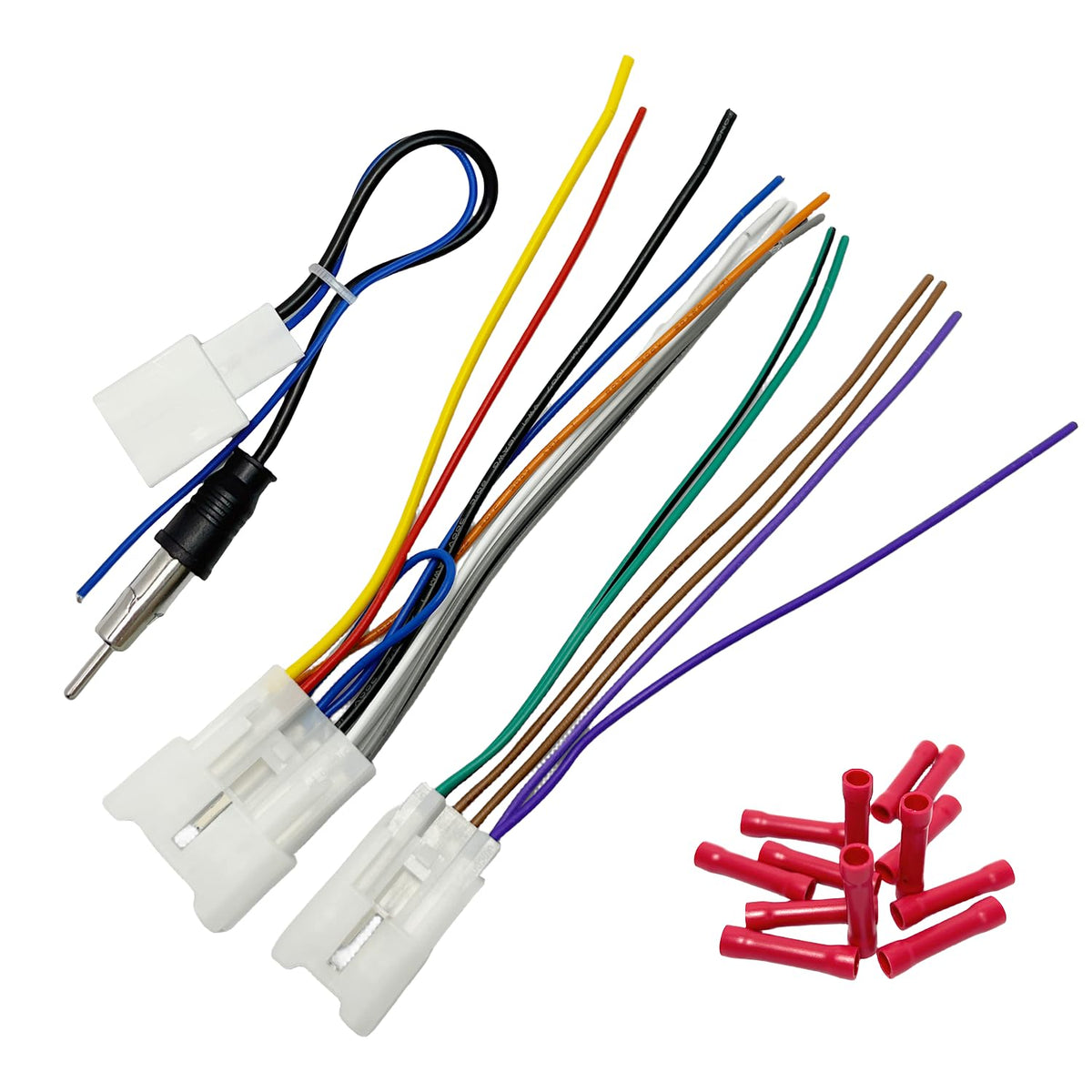 10Pin&6Pin RAV4 4Runner Radio Wiring Harness with Antenna Kit Compatible with Toyota Camry Corolla Highlander Prius