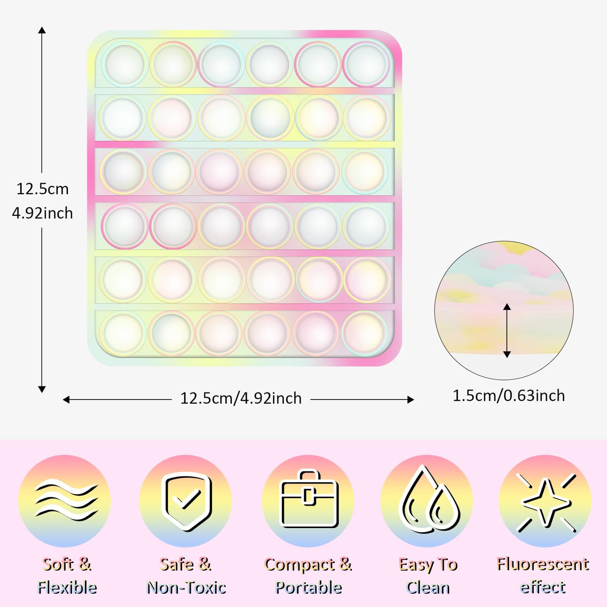 12 Pack Fidget Sensory Toys Set Pop Toys Bulk Stress Relief Gifts for Kids Party Favors, Birthday Classroom Prizes