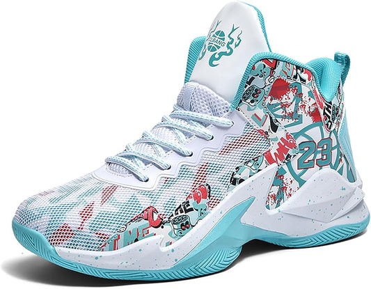 Boys Basketball Shoes Breathable Indoor Athletic Shoes Youth Outdoor Fashion Sneakers Comfortable Basketball Shoes for Girls