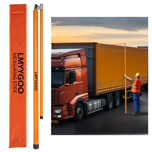 20FT Load Height Measuring Stick with Carrying Bag, Retractable Height Stick for Trucks, Truck Height Measuring Stick with Adjustable Pole, Accurately for Trucks, Car Haulers