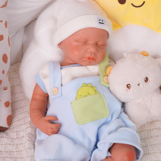 19 inch Full Body Silicone Baby Dolls Realistic, Baby Reborn, Washable Soft Full Body Newborn Baby Dolls, Suitable for Companionship, for Character Collection Silicone Baby Doll (JMU-Skin)