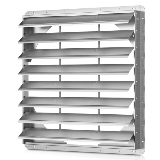 36 Inch Galvanized Shutter Exhaust Louver Vent, Automatic Gravity Shutter Louver Vent for Home Attics, Workshops, Barn, Greenhouse (Motor&Blades are not Included)