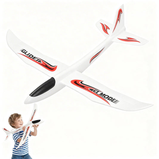 NUOBESTY Airplane Toy, 39" Large Throwing Glider Plane 2 Flight Modes Foam Glider Airplane for Kids Flying Plane Toys for Boys, Girls to Play Outdoors, Party Favors