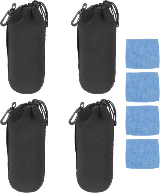 4 4" 10" PATIKIL Pcs Camera Lens Pouch, ID x H Drawstring Lens Pouch Protective Camera Lens Case Bag Soft Plush