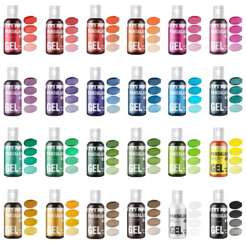 Gel Food Coloring Set - 24 Vibrant Edible Colors for Baking, Cake Decorating & DIY Crafts | 16.23 fl. oz