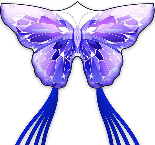 Golden Butterfly Design Kites ，Outdoor Work Colorful Kite Long Tails，Easy to Fly ，Outdoor Flying Toys for Adult and Kids Surf with Handle