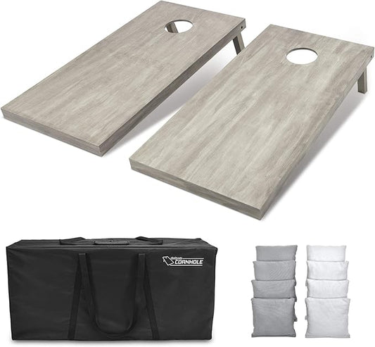 GoSports 4 ft x 2 ft Regulation Size Wooden Cornhole Boards Set - Includes Carrying Case and Bean Bags (Choose Your Colors) Over 100 Color Combinations