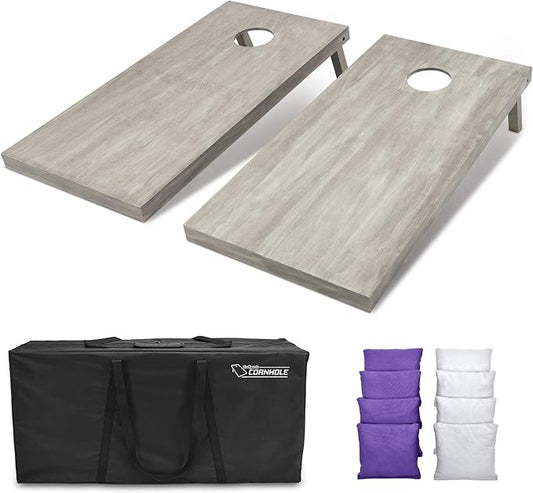 GoSports 4 ft x 2 ft Regulation Size Wooden Cornhole Boards Set - Includes Carrying Case and Bean Bags (Choose Your Colors) Over 100 Color Combinations